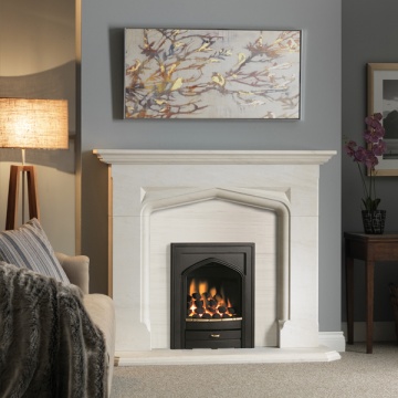 Pureglow Harvington Limestone Fireplace